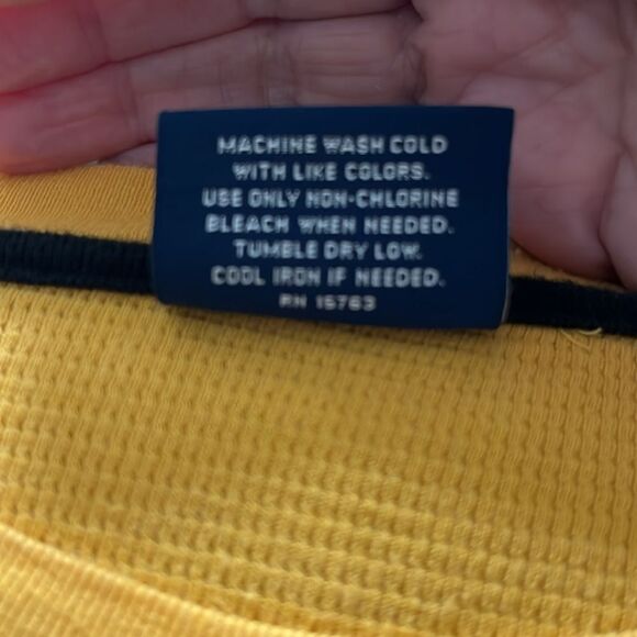 Polo Ralph Lauren Sleepwear Casual Micro Weave 2XL  Mustard Yellow Blue Pony - Picture 6 of 6